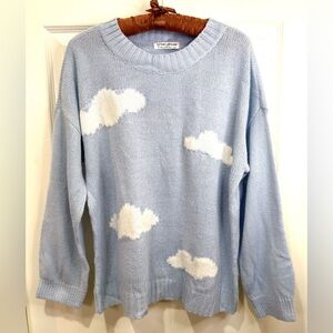 Made With Love by FCT Cloud Sweater – Light Blue Knit | Plus Size 1X | NWOT